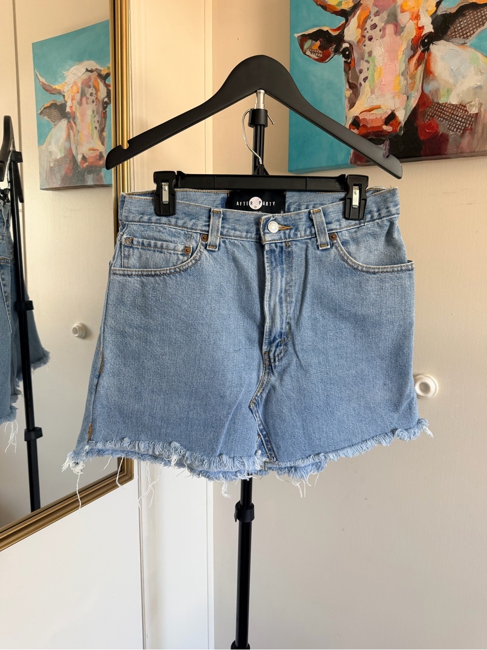 Nasty Gal After Party Levi’s Denim Cutoff Shorts High Rise Size 30